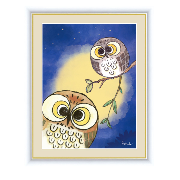 絵画 『旅立ち』 52×42cm 日菜子 額入り 巧芸画 インテリア （ 壁掛け