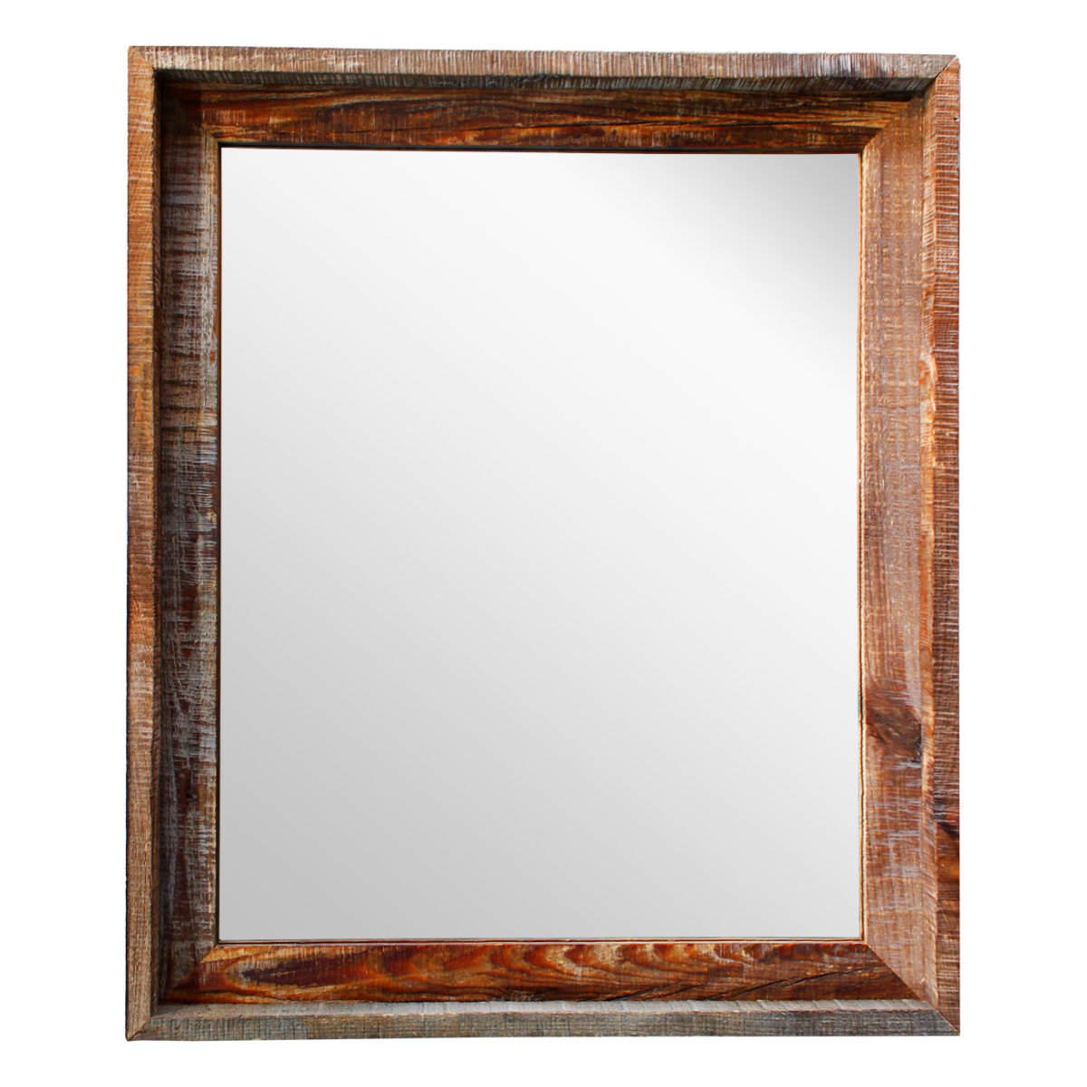 ウォールミラー 44.5×52.5cm ヴィンテージ 古木材 ウィンスロップ