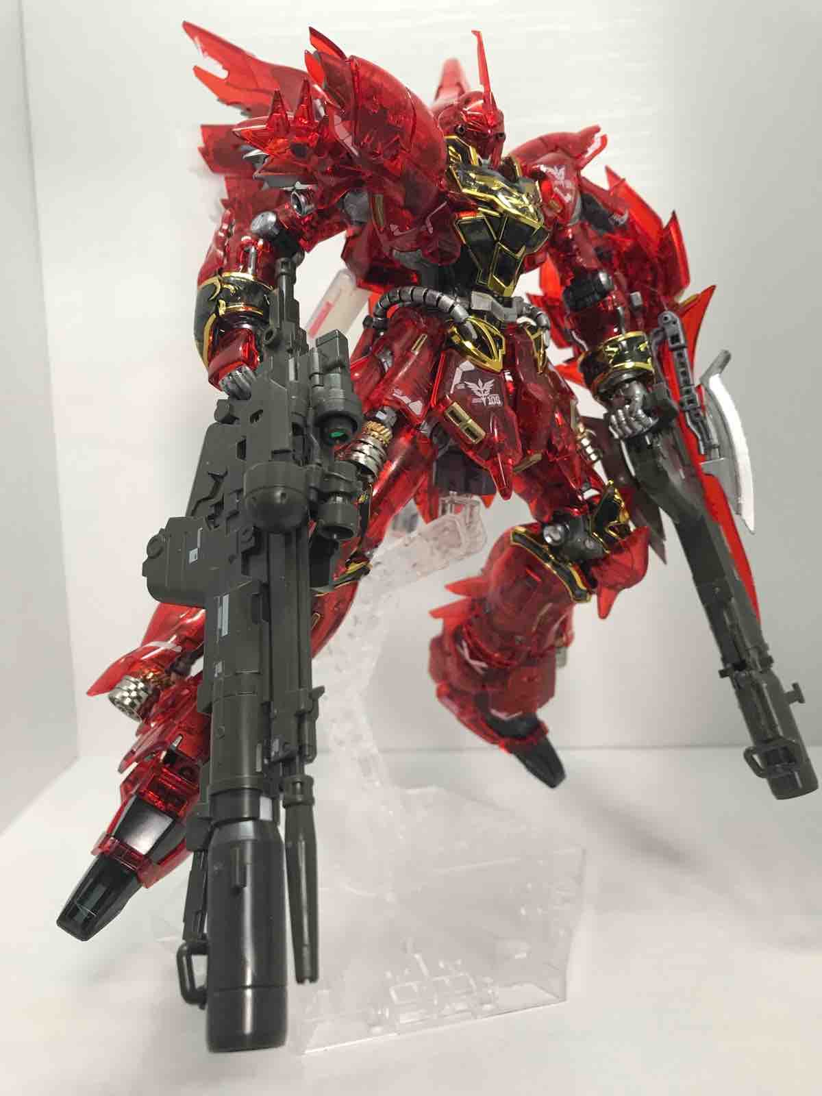 RG シナンジュ クリアカラーver.➕拡張セット その二 完成 【ガンダム