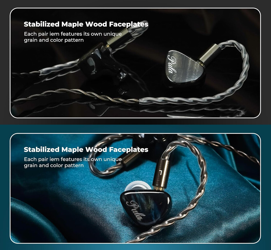 PULA Unicrom (杢)」 4色のウッドフェイスにベリリウムコート振動板