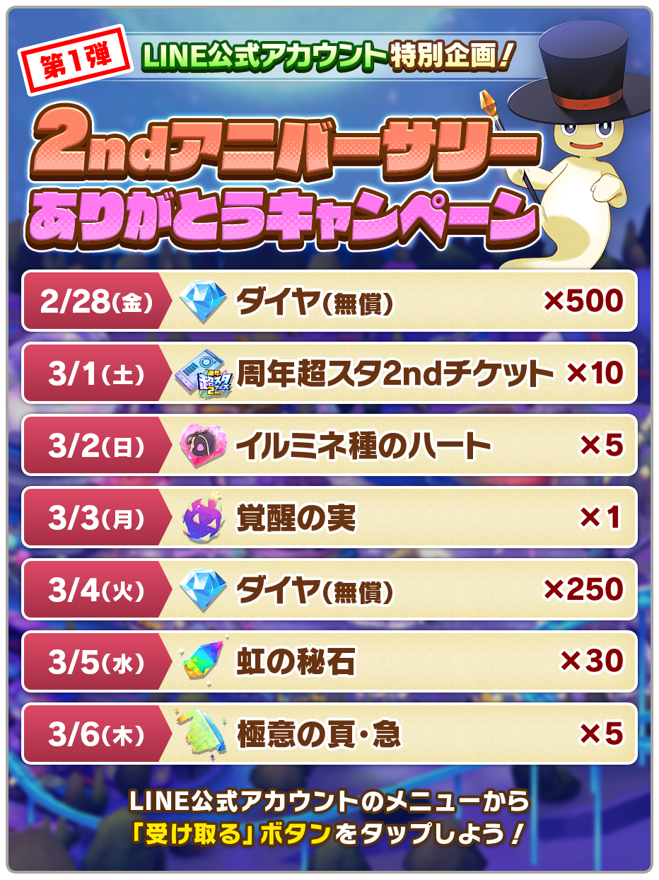 LINE：モンスターファーム】祝2周年！新モンスターや新アシストカード