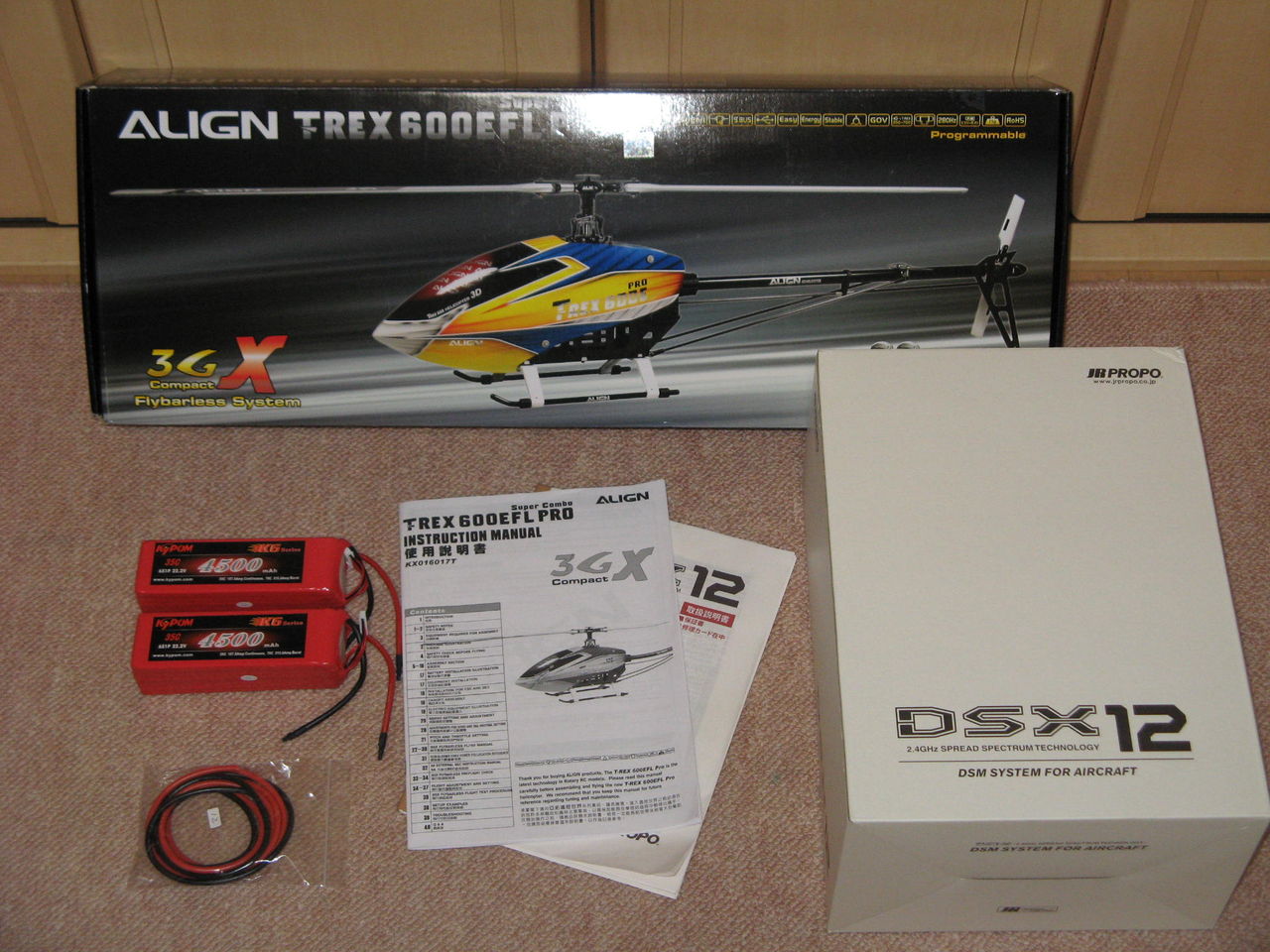 ALIGN T-REX600EFLPRO /JR DSX12 組み立て・ホバリング調整依頼!解説