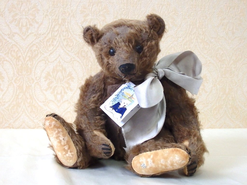 好奇心満々なベイビーテディベア ぬいぐるみ アーティストベア 海外