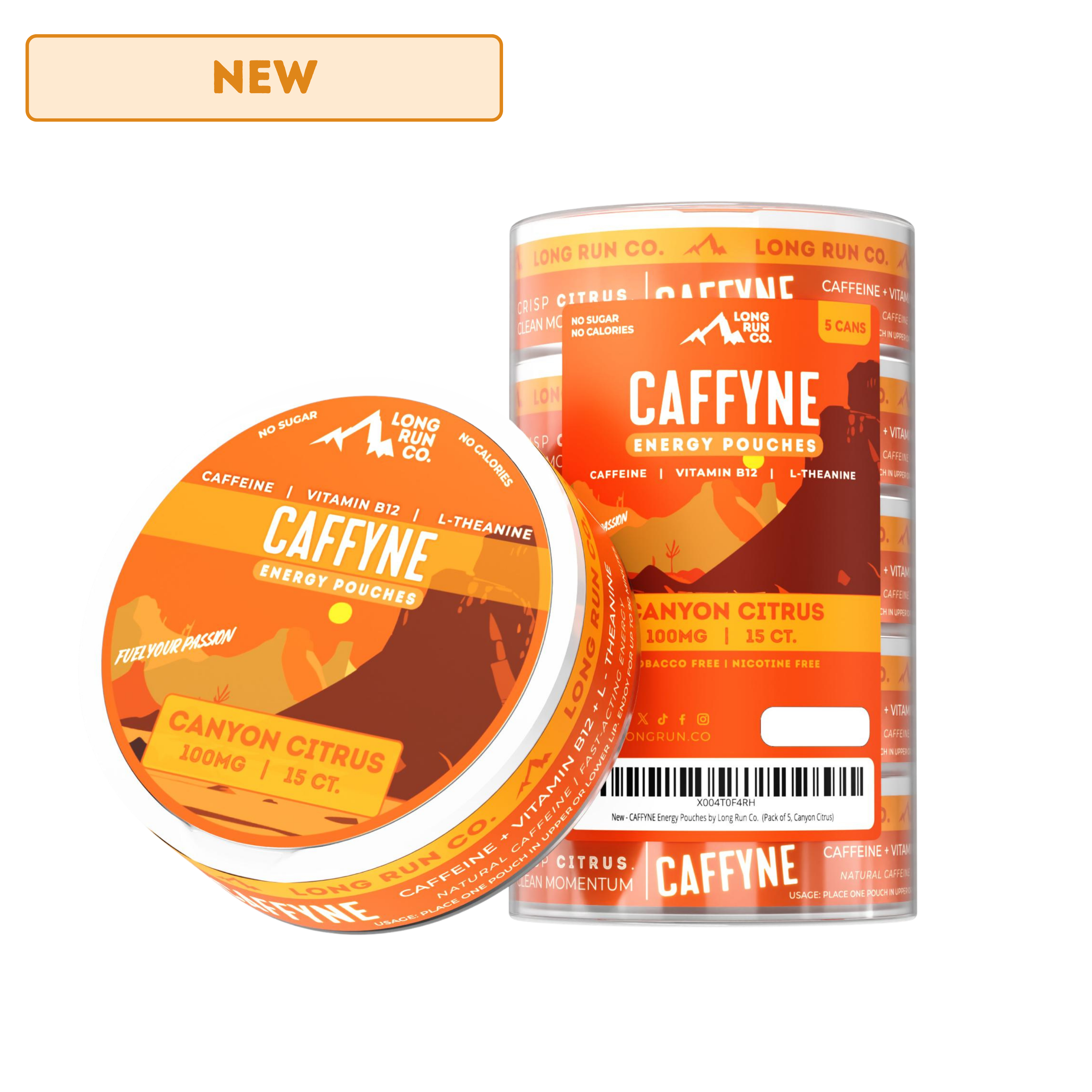 Caffyne Energy Pouches - Canyon Citrus - Long Run Co.