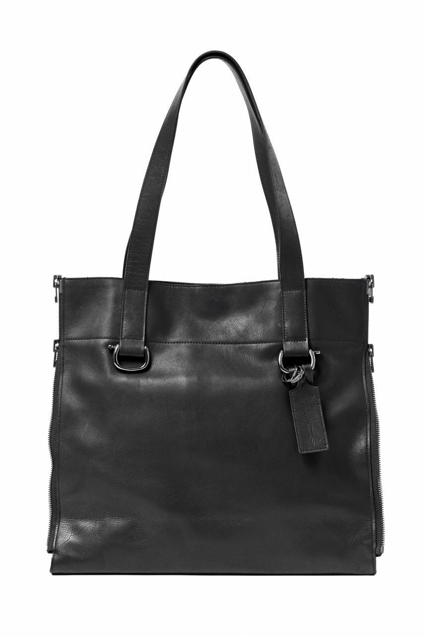 discord Yohji Yamamoto Side Zip Tote Bag L / Soft Shrink Cow