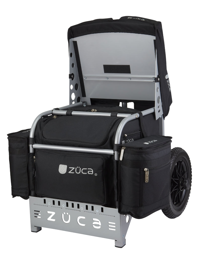 Zuca Arsenal Disc Golf Cart - Silver Frame With Black Insert Bag