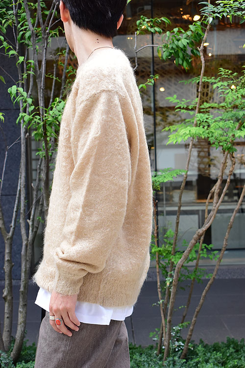 AURALEE[オーラリー] 23AW Brushed Super Kid Mohair Knit P/O [Beige]