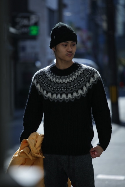 BATONER[バトナー] Men Mohair Nordic Crew Neck