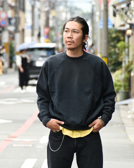 A.PRESSE Vintage Sweatshirt [Black]