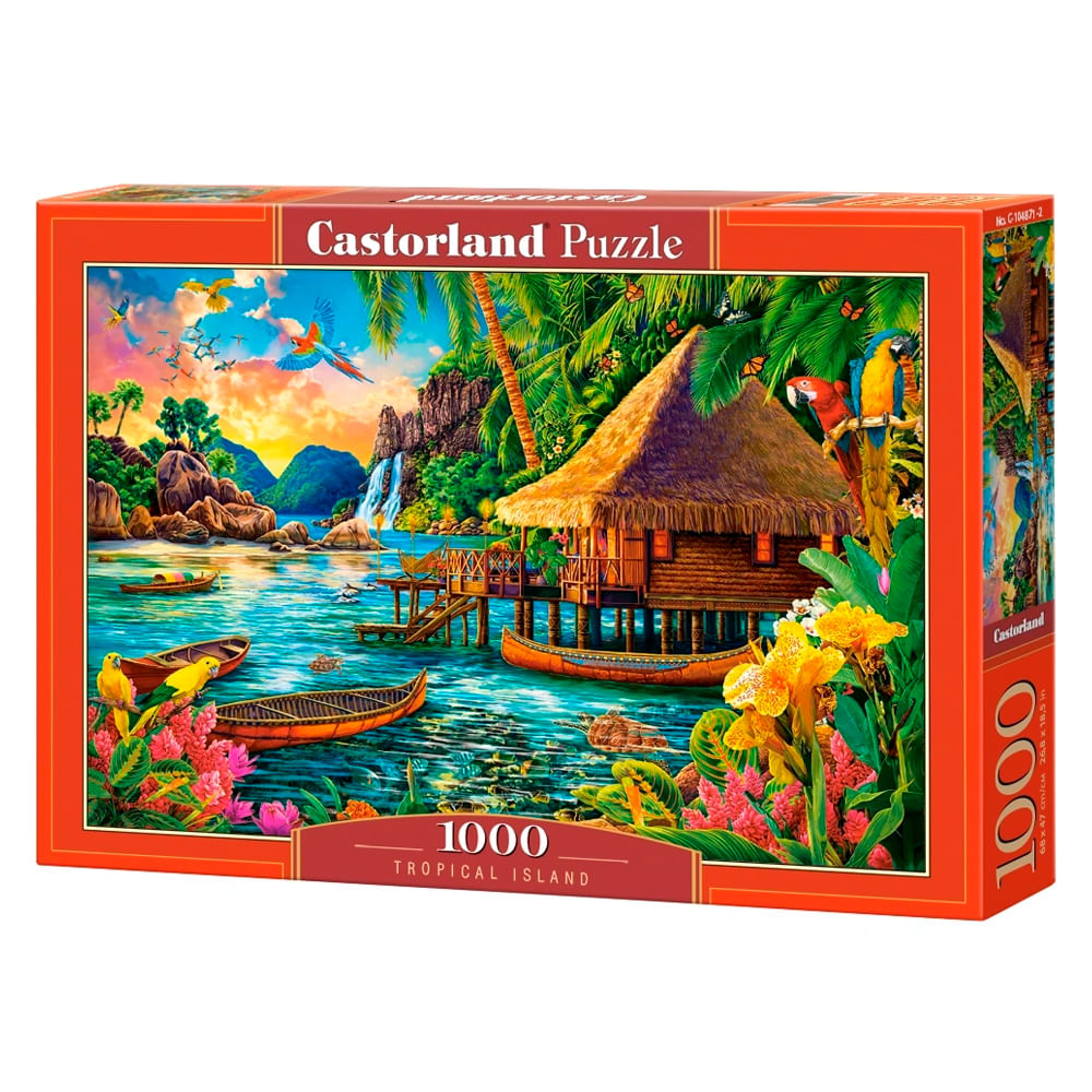 Puzzle 1000 peças Ilha Tropical - Castorland Importado 1048712