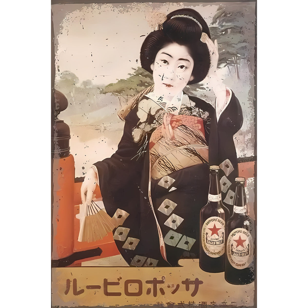 非売品 パイロットレトロポスター画缶 非売品 パイロットレトロ