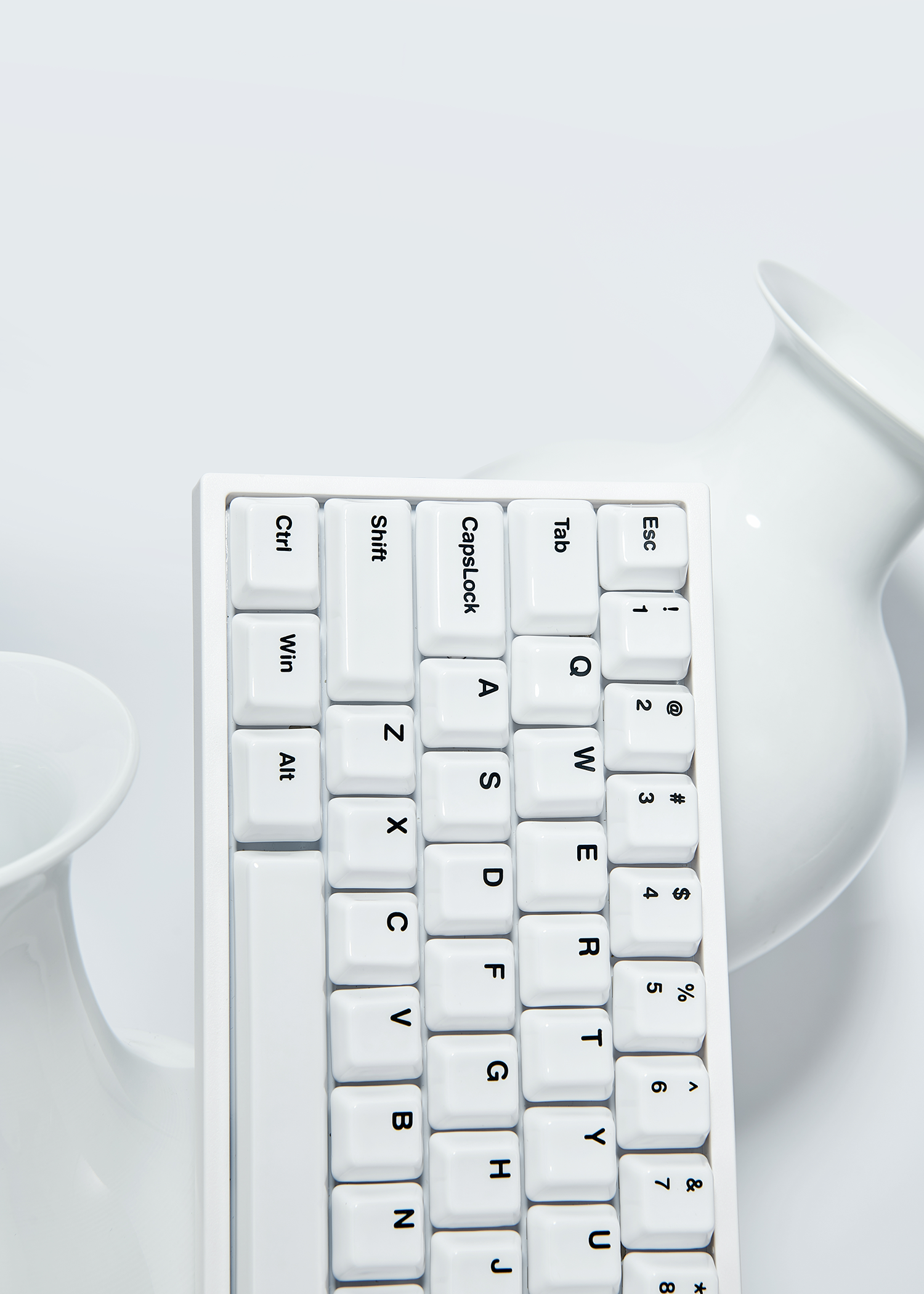 Cerakey Ceramic Keycap Full Set V2 - White | Durable & Smooth