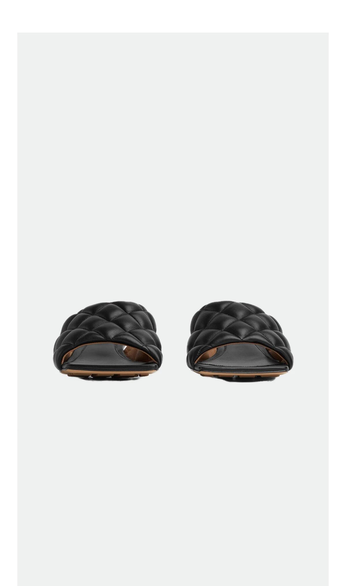 Bottega veneta ソッティーニ 編み込みレザー 黒ミュール25(39 Bottega