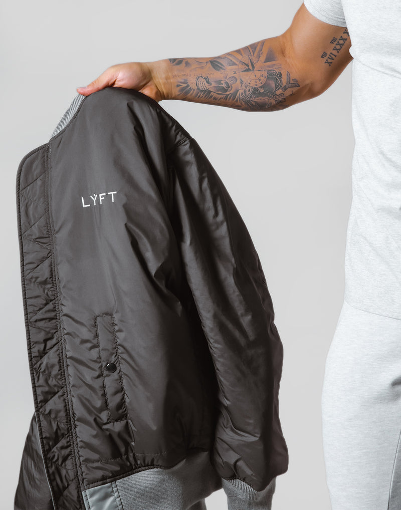LÝFT Logo Patch MA-1 Jacket - D.Grey