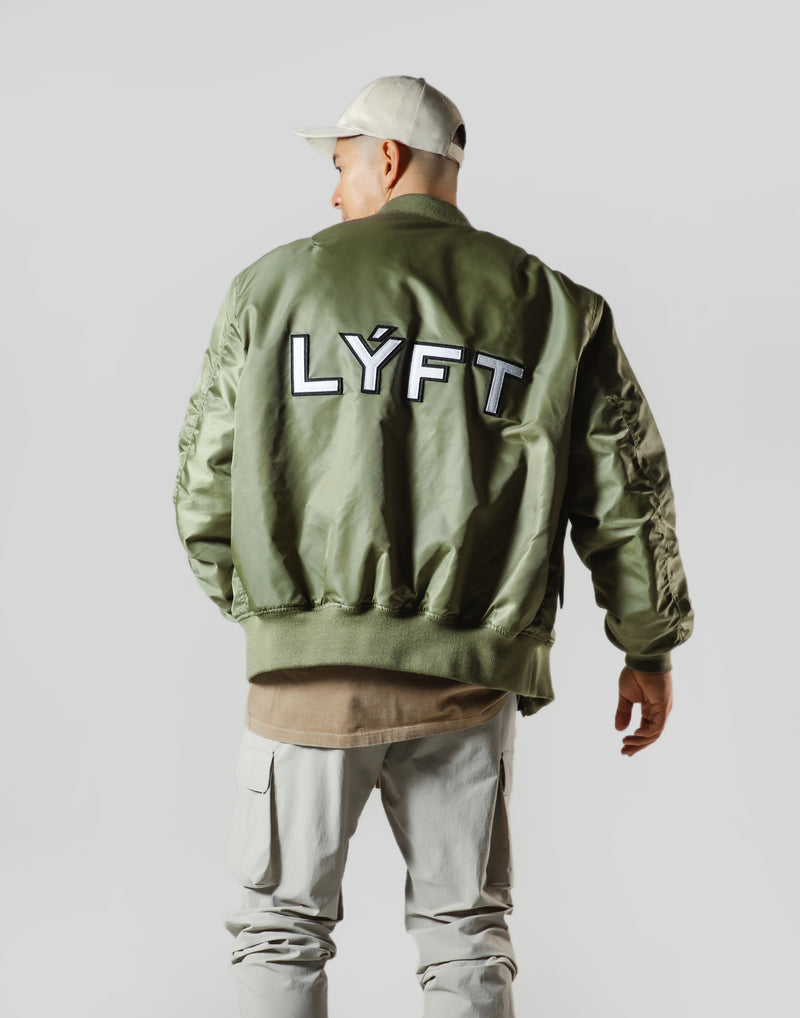 LÝFT Logo Patch MA-1 Jacket - Olive