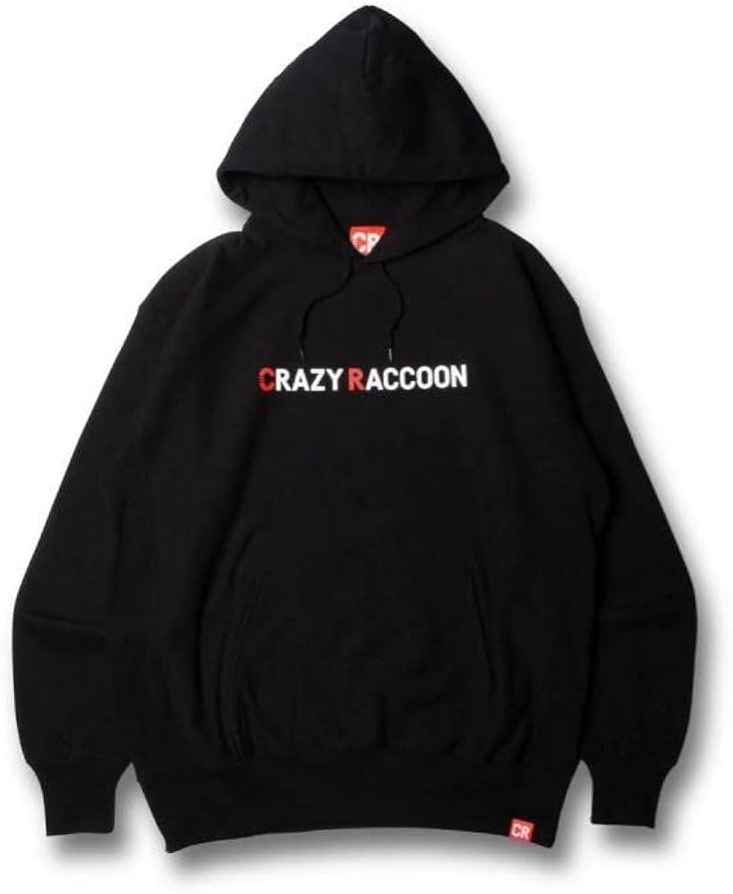 Amazon.co.jp: crazy raccoon hoodie black sizeL : ファッション