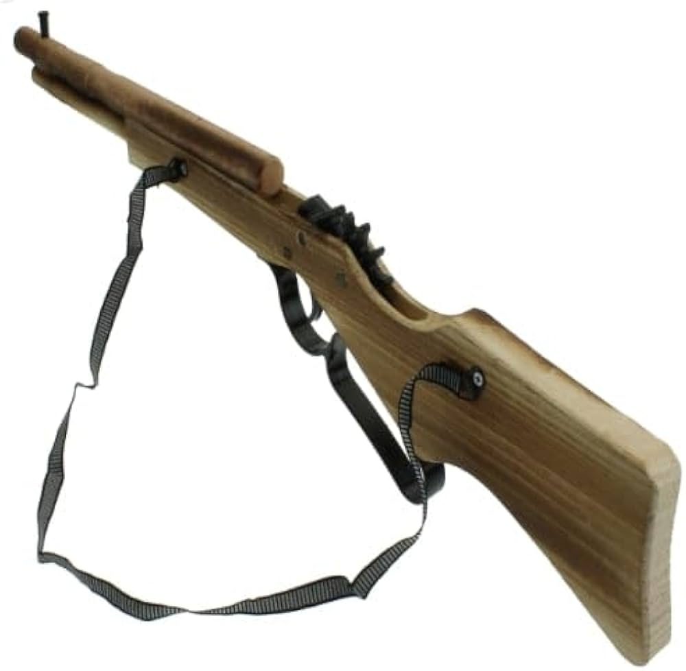 Amazon.co.jp: 木製ゴム銃 ライフル型 24号 トリガーガード付き 輪ゴム