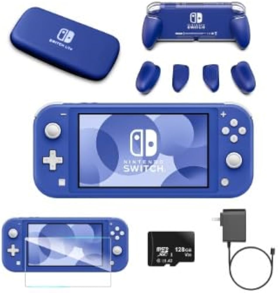 Amazon.com: Nintendo Switch Lite Premium Bundle (Blue) (Renewed