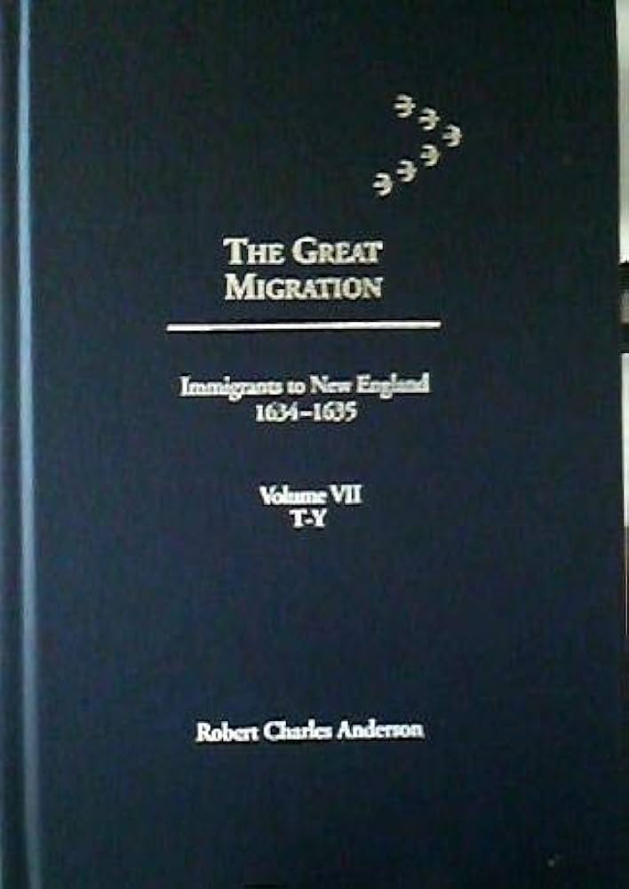 The Great Migration: Immigrants to New England, 1634-1635, Volume