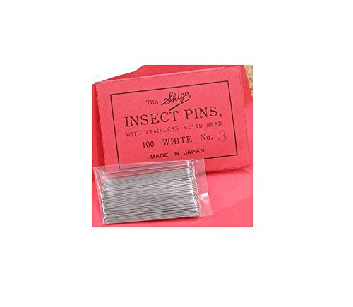 Amazon.co.jp: 志賀昆虫 3号 100本 有頭シガ昆虫針 昆虫 標本用品
