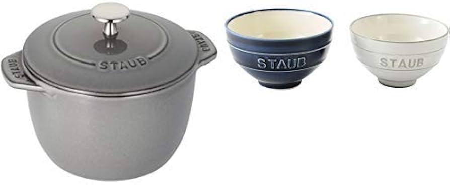 Amazon｜staub ストウブ 「 ラ ココット de GOHAN グレー M 16cm