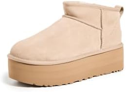 UGG Women's Classic Ultra Mini Platform Boots, beige, 5 US