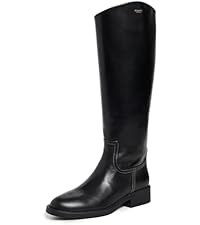Amazon.com | COACH Women's Lisa Leather Boot Black, 5 Medium