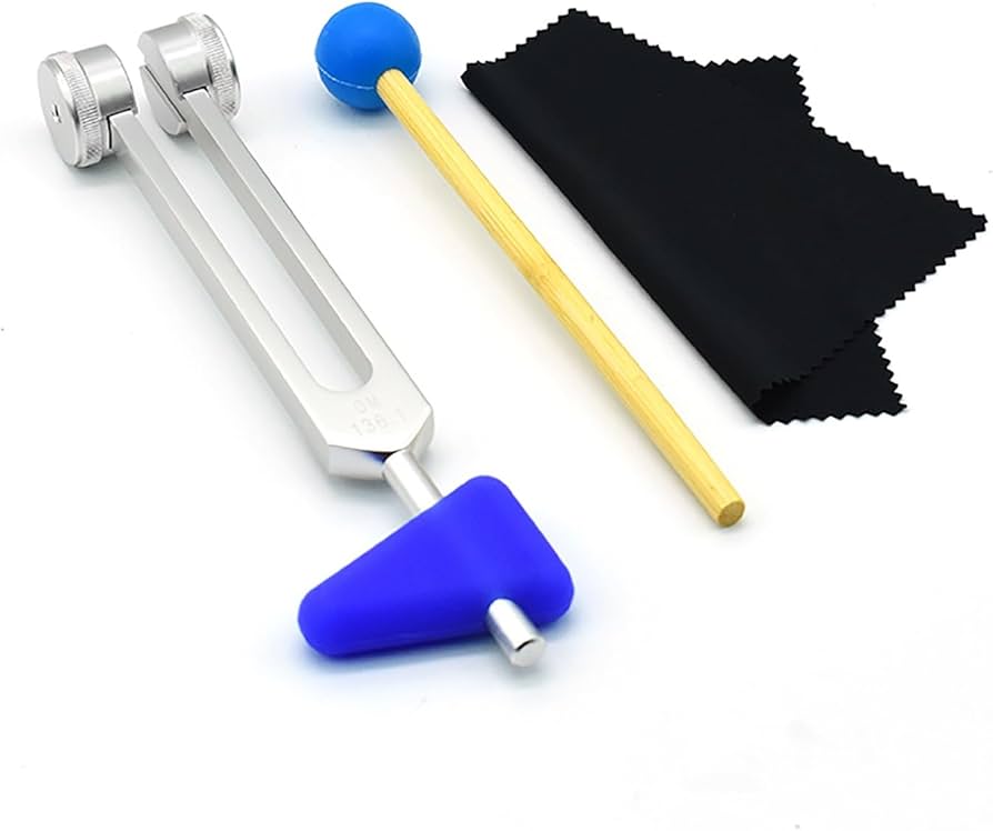 Amazon | Om 136.1Hz 音叉 - チャクラ音叉打楽器、マレットとバッグ