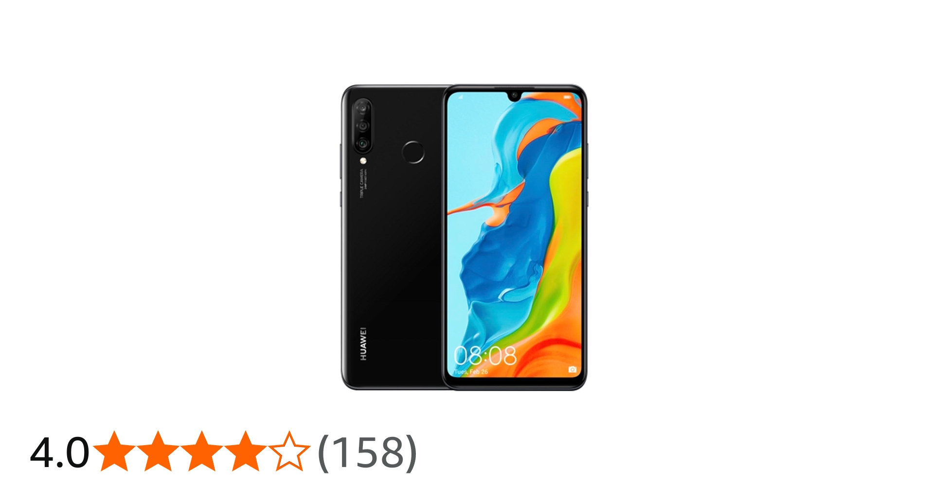 Amazon | HUAWEI（ファーウェイ） P30 lite ミッドナイトブラック[6.15