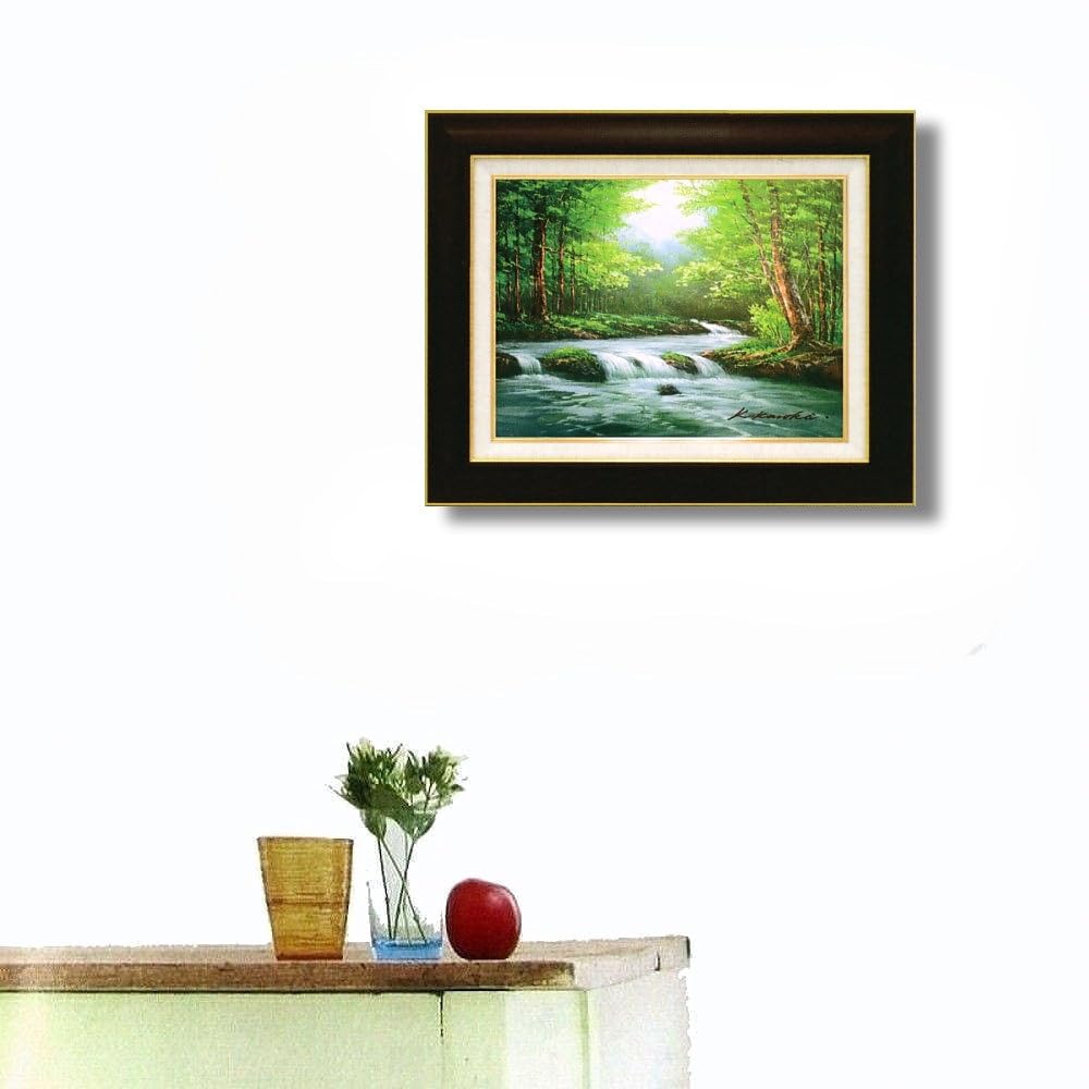 Amazon.co.jp: 黒木啓 奥入瀬1 F10号 受注制作 油彩画 油絵 風景画