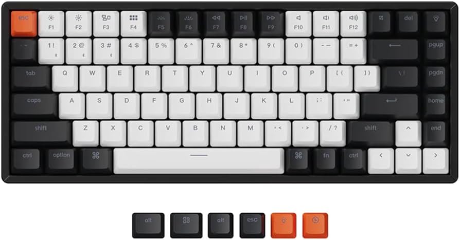 KeychronK2 US HotSwap whiteLED 茶軸 リストレスト KeychronK2 US
