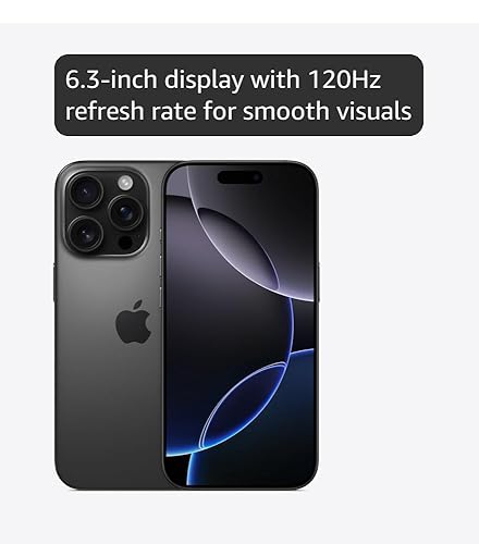 Amazon.com: Apple iPhone 16 Pro,美國版,256GB,黑色鈦金屬- 解鎖(翻新