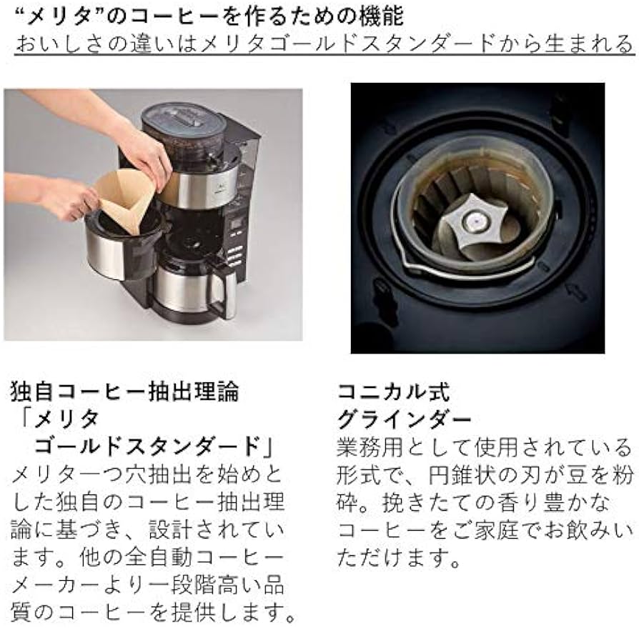 Amazon | メリタ ミル付き全自動コーヒーメーカー アロマフレッシュ