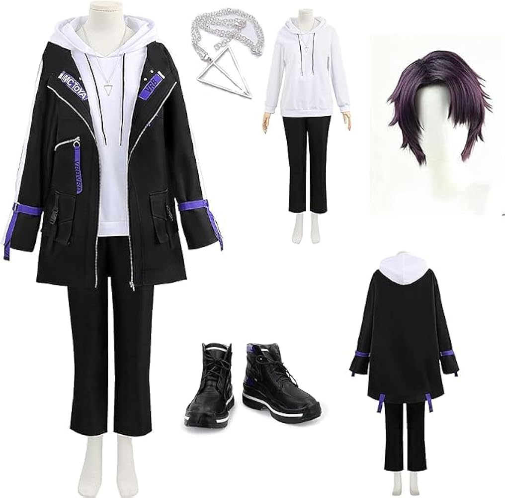 Amazon.co.jp: [楽コス] 剣持刀也 コスプレ衣装 ネックレス付き 全