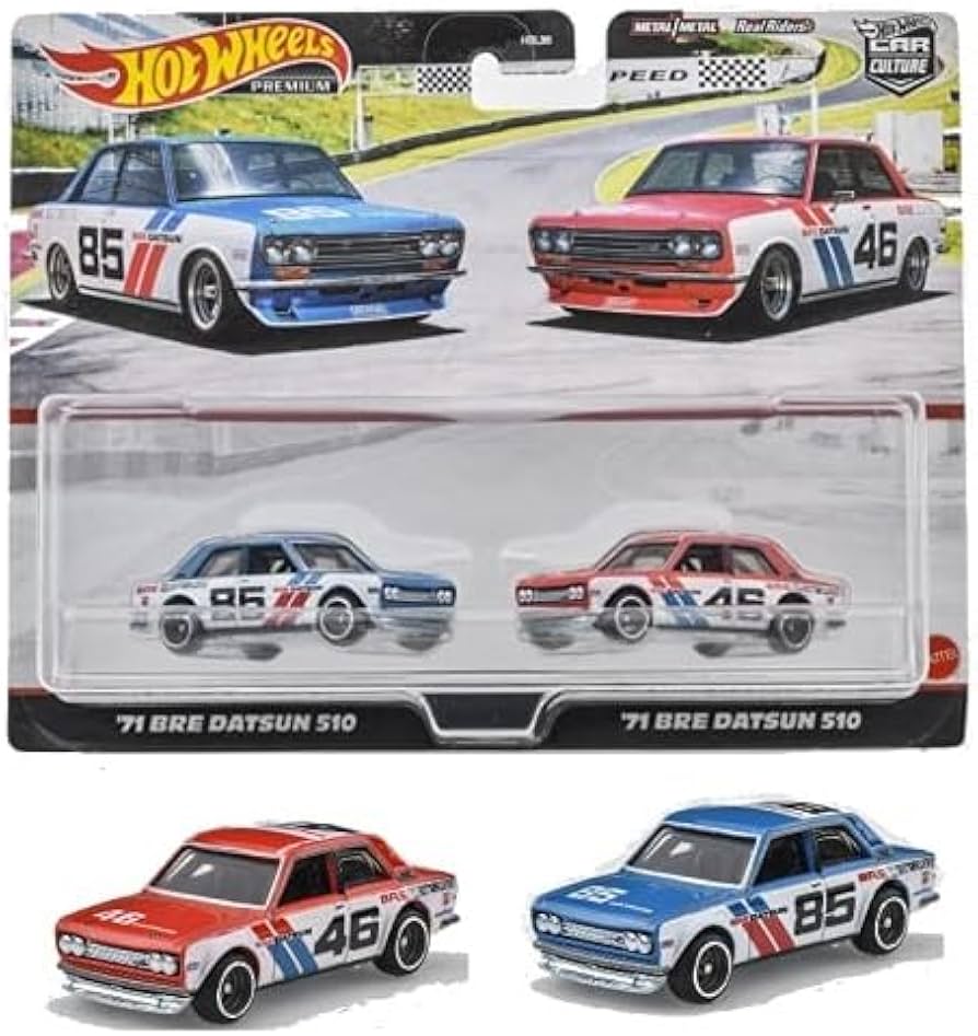 Amazon.com: Hot Wheels HBM00 Premium 2-Pack Datsun 510 : Toys & Games