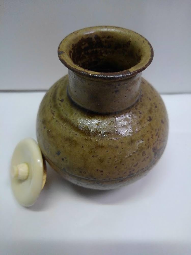 Amazon.co.jp: 茶道具 茶入 大名物 唐物 利休丸壺写 おむろ窯 孝三造