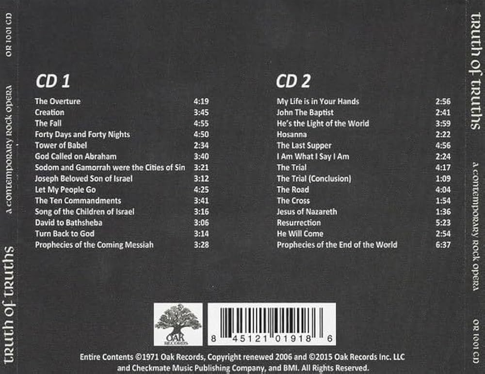 Jim Backus, Ray Ruff - Truth of Truths: A Contemporary Rock Opera