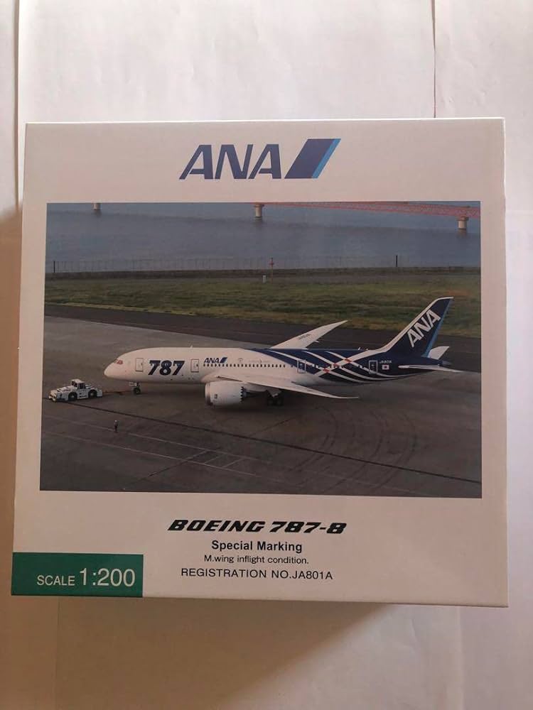 Amazon | ANA 飛行機模型 全日空商事 1200 ANA B787-8 JA801A 特別塗装