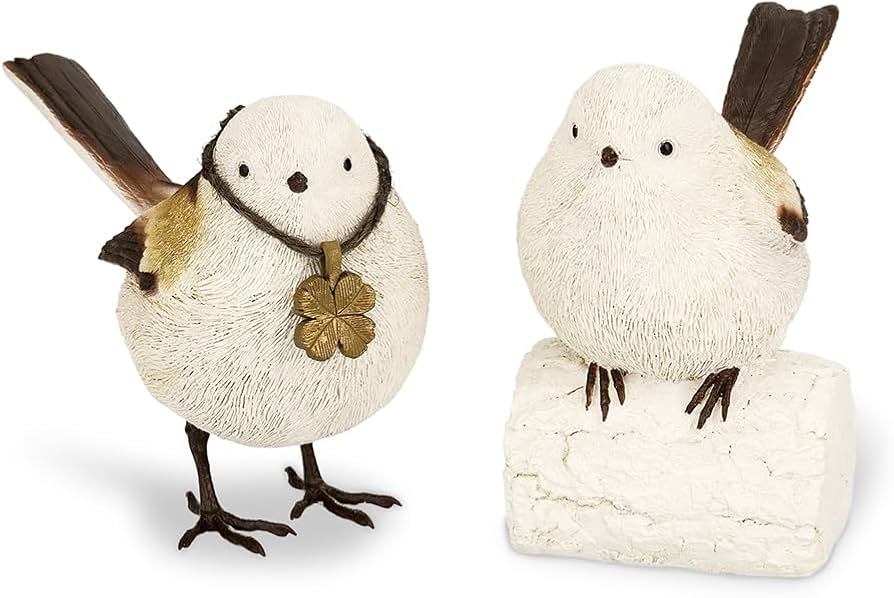 Amazon.co.jp: シマエナガ 鳥 ガーデンオーナメント オブジェ 置物