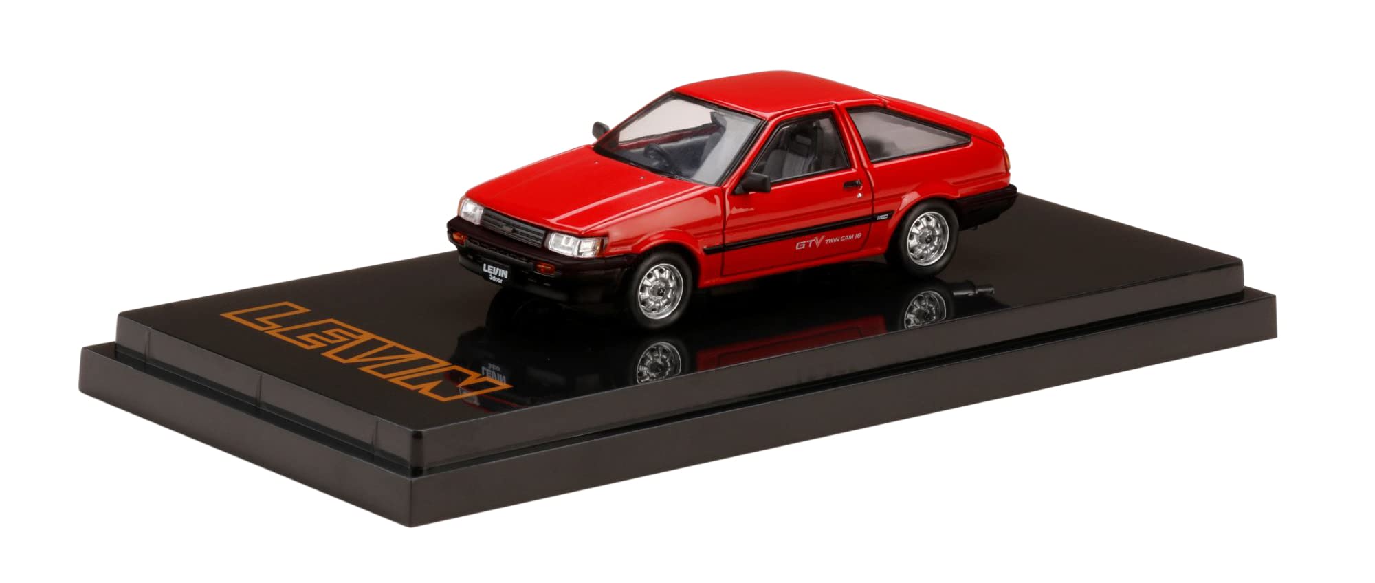 Amazon | HJ64 1/64 トヨタ カローラ レビン AE86 3 ドア GTV レッド