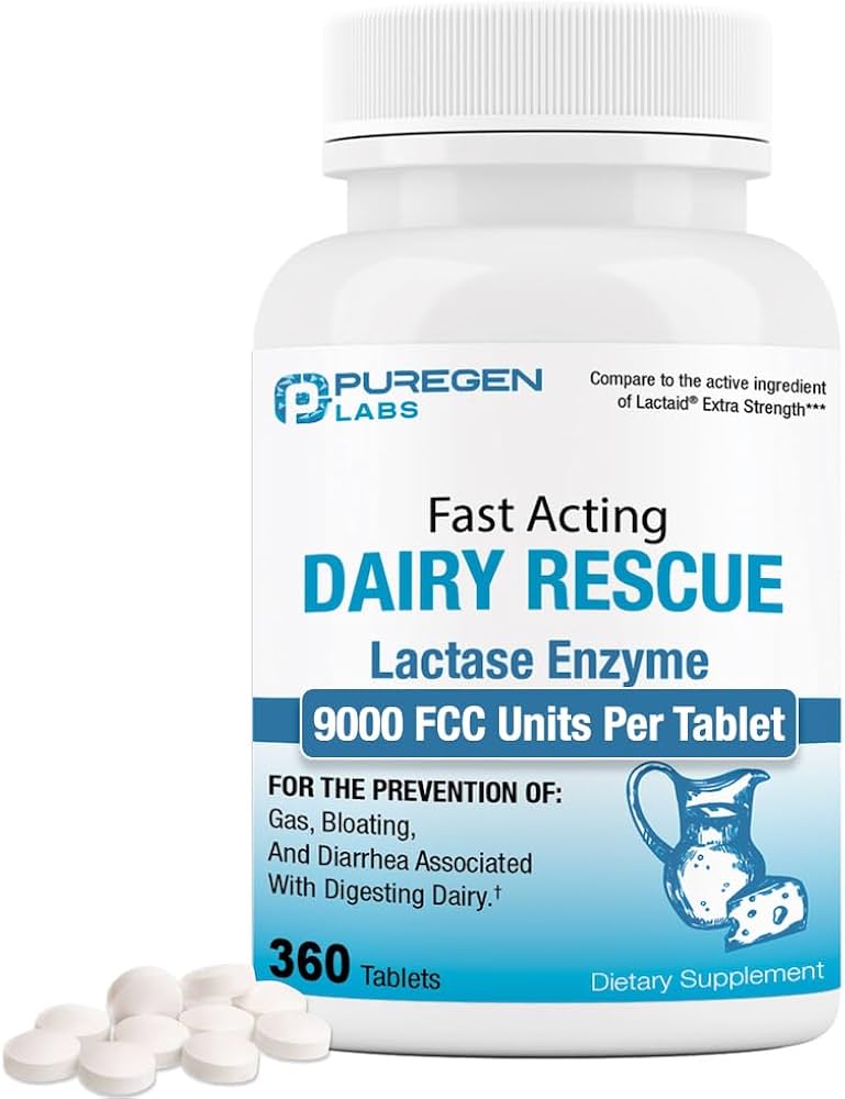 Amazon.com: Puregen Labs Dairy Relief Fast Acting Lactase Enzyme