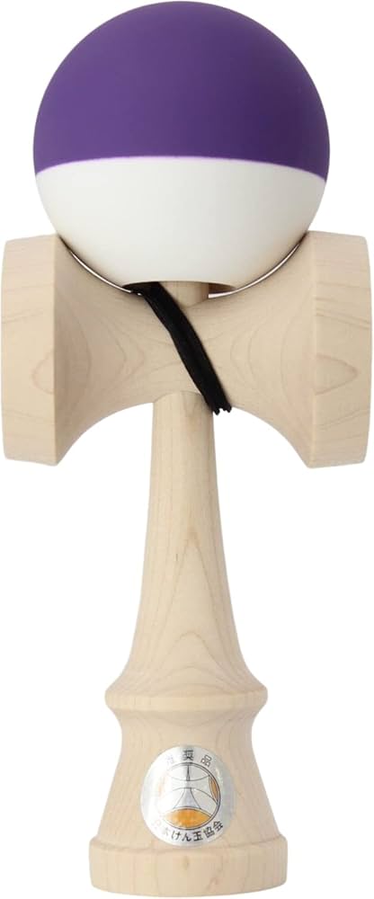 Amazon | けん玉職人が作るこだわりの けん玉 日本製 紫＆白 競技用