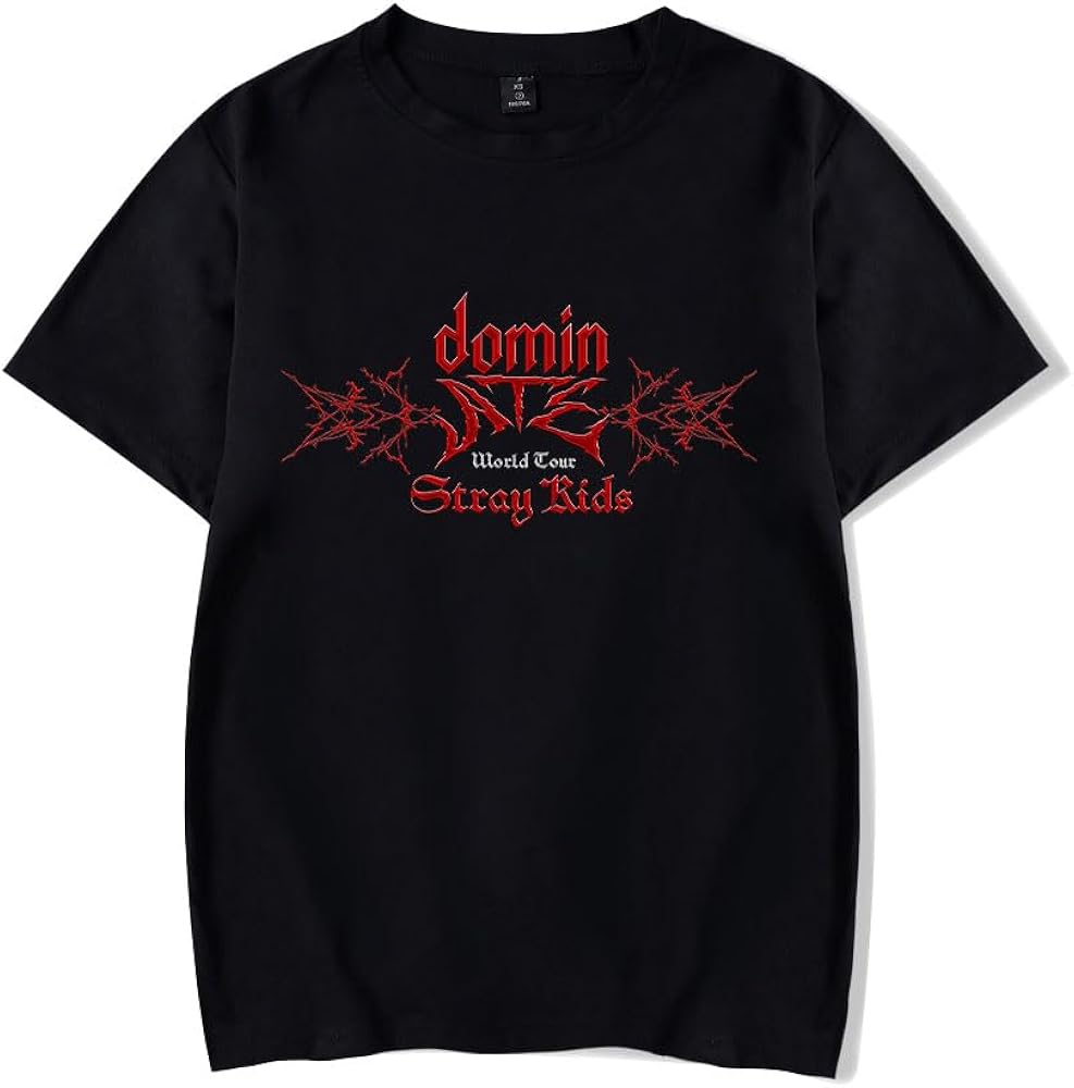 ZJHXQEVC Stray Kids Merch 2025 World Tour Dominate T-Shirt Women