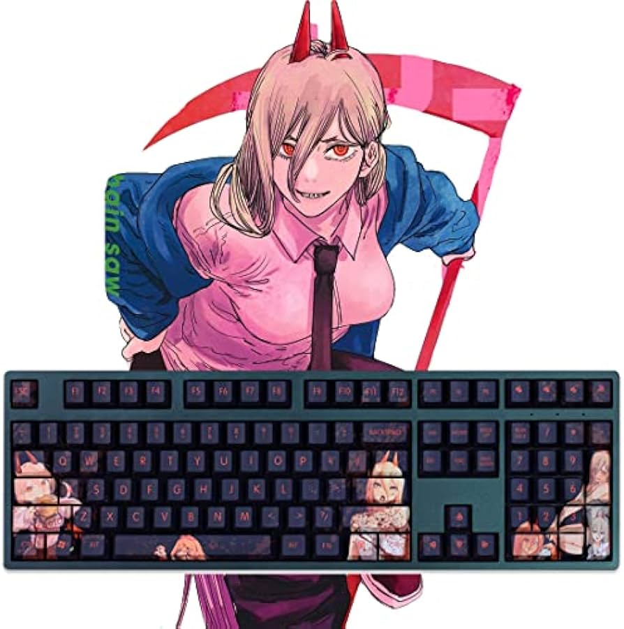 Amazon.co.jp: チェンソーマン 周辺 アニメキーキャップ 108 PBT