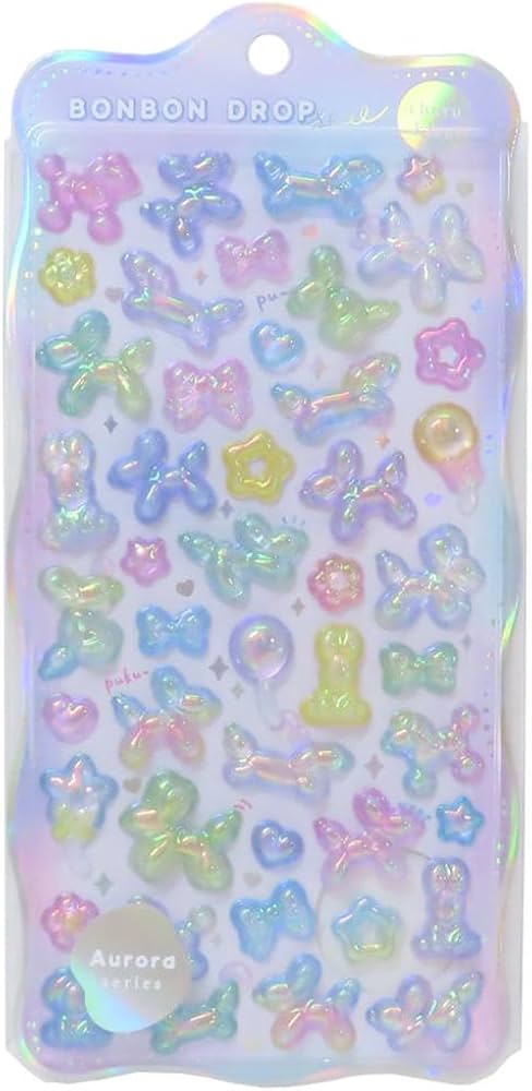 Amazon.co.jp: クーリア シール ボンボンドロップシール オーロラ ば
