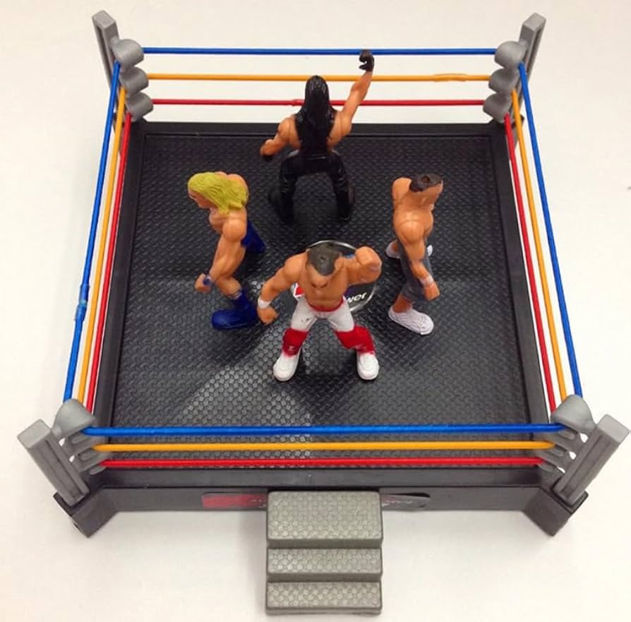 Amazon | 安心の国内発送！プロレス リング模型 フィギュア4体付き