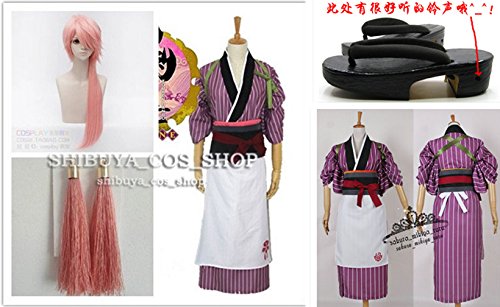 Amazon.co.jp: コスプレ衣装刀剣乱舞 宗三左文字内番・ +耳飾り+靴+