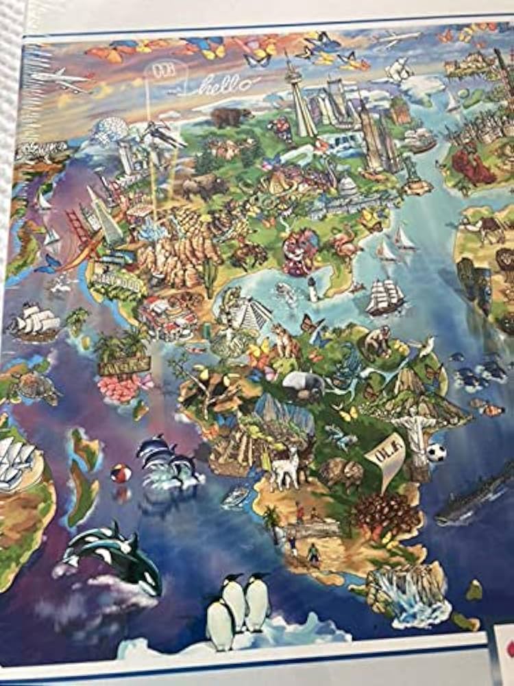 Amazon | 製造終了品 レア 2000ピース 世界地図 ジグソーパズル