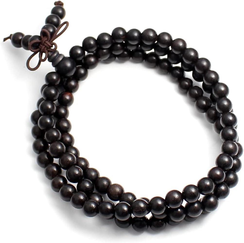 Amazon.co.jp: 数珠 念珠 ベトナム産 沈香 香木 黒水沈香 ブレスレット