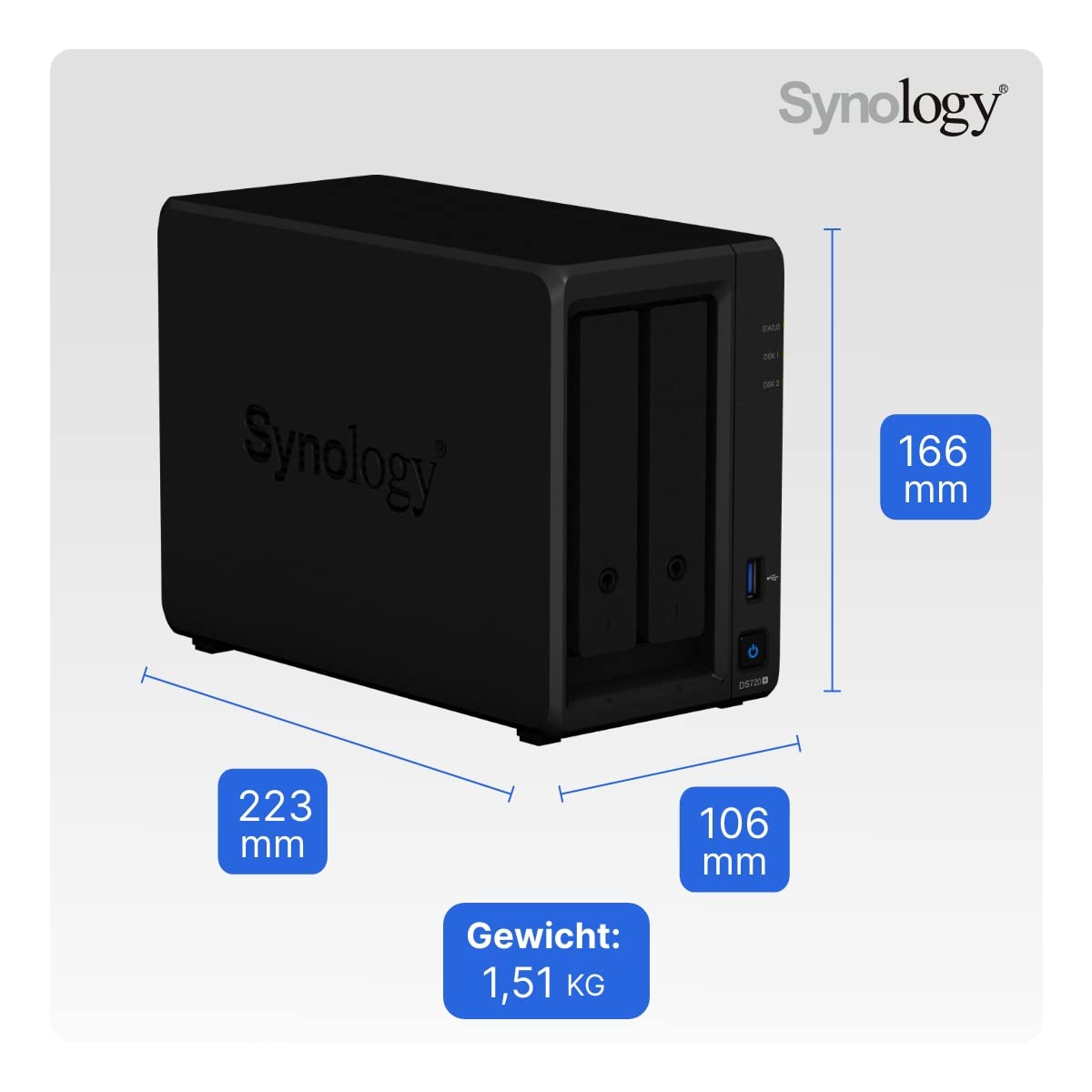 Amazon.co.jp: Synology DS720+ 2-Bay Diskstation NAS Intel Celeron